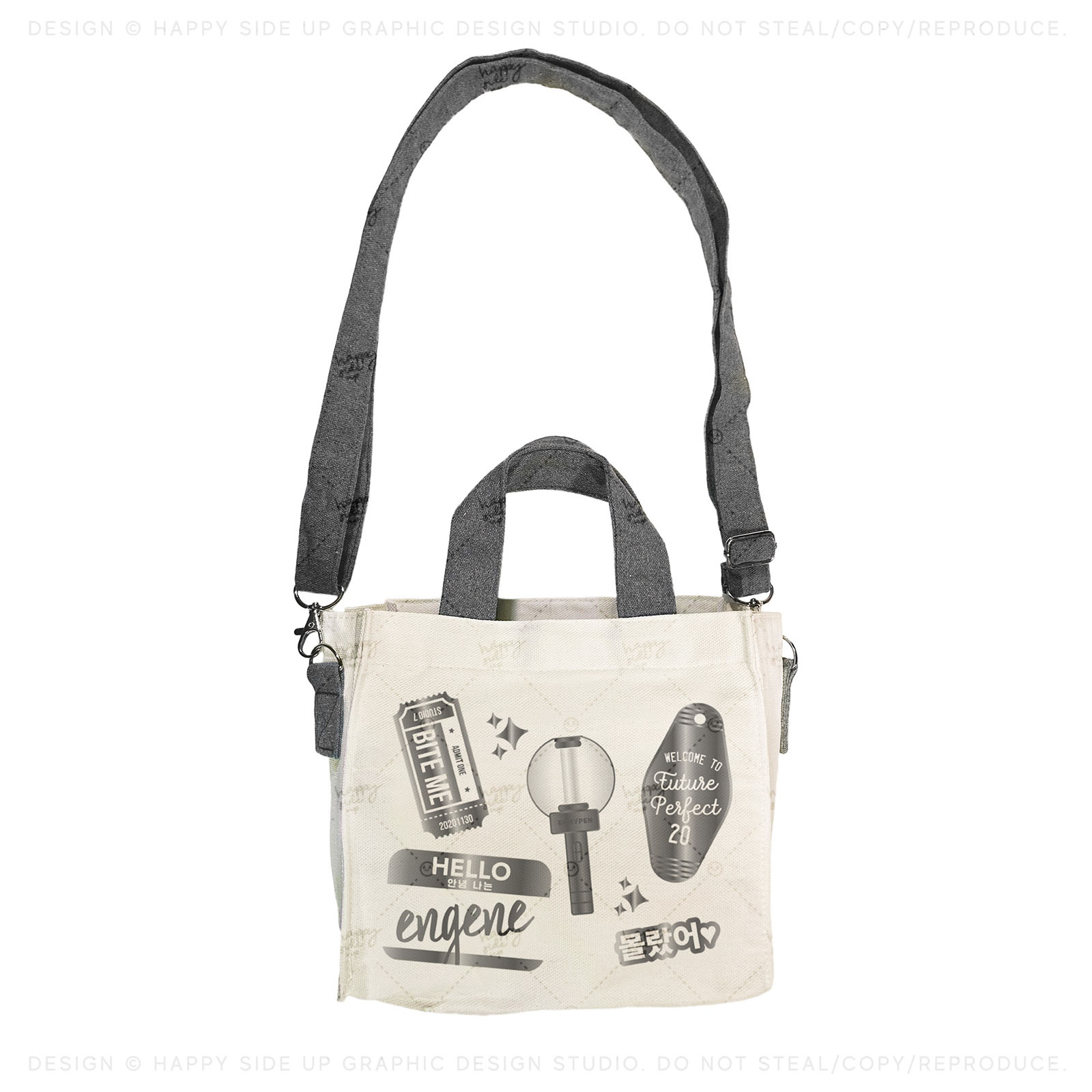 ENGENE Fandom Tote Bag - Happy Side Up - Phone cases, tote bags, and more
