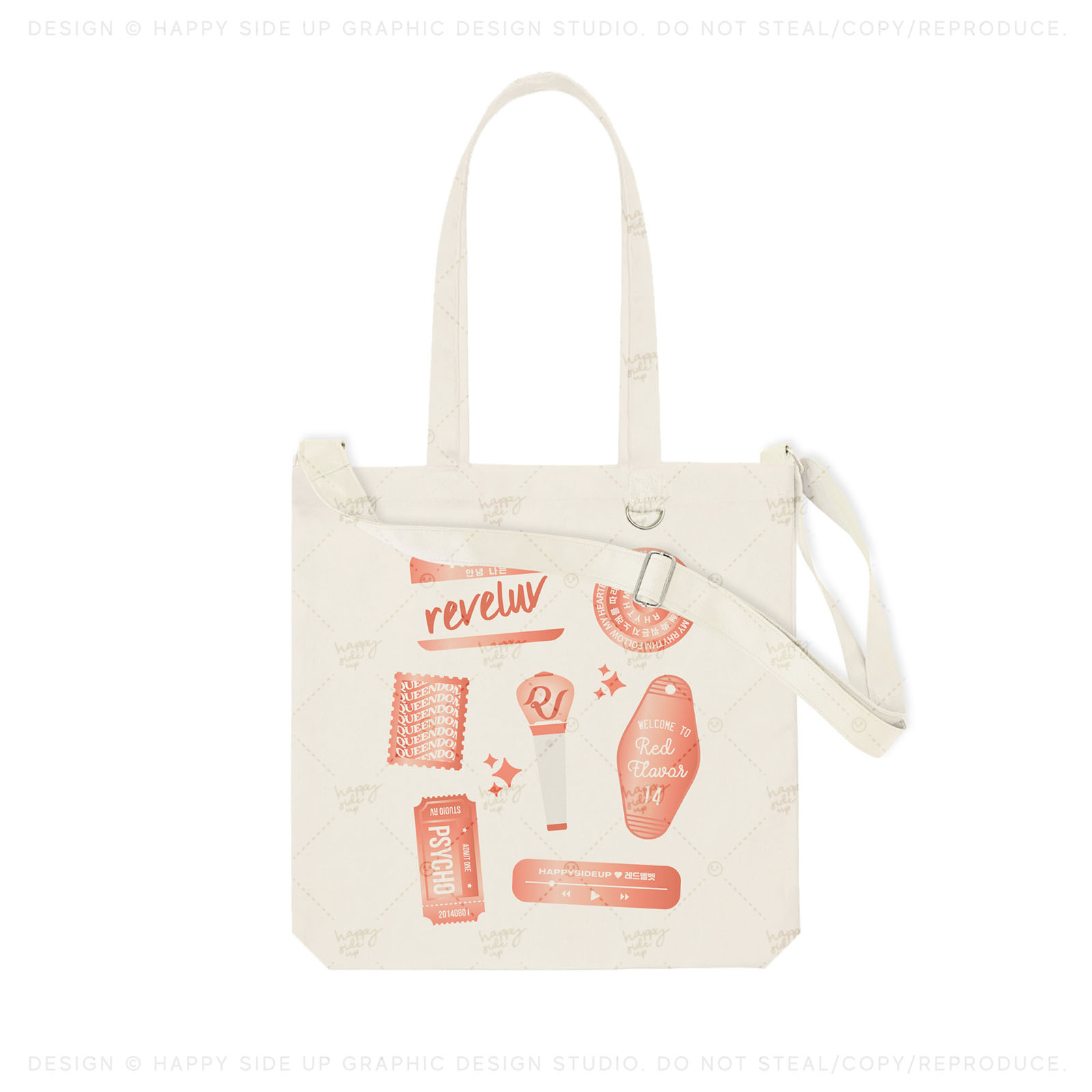 Reveluv Fandom Tote Bag Happy Side Up Phone cases, tote bags, and more